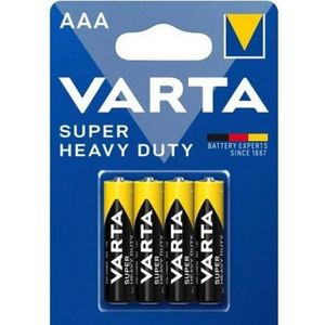 VARTA 4 pcs Piles AAA Zinc-Carbon 1.5V R03 Super Heavy Duty